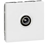 Legrand 078782 Prise télévision, Ø 9.52mm, mâle Mosaic, 2 modules, blanc