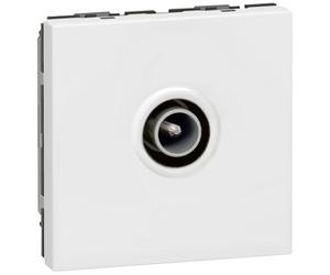 Legrand 078782 Prise télévision, Ø 9.52mm, mâle Mosaic, 2 modules, blanc