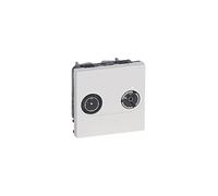 Legrand 078783 Mosaic TV-R Prise, 2 Modules pour Maintenance D'installation, Blanc
