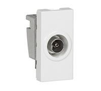 Legrand 078793 Mosaic Télévision Prise, Ø 9.52mm Mâle, 1 Modules, Blanc