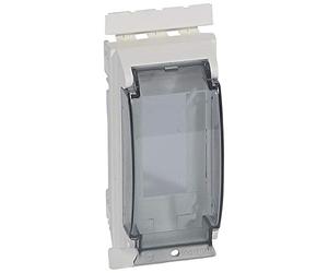 Legrand 078840 Mosaic Enjoliveur pour Appareil Modulaire, 2 Modules, 17.5mm avec Capot de Protection Transparent Amovible, 4 Modules