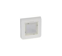 Legrand 078880 Mosaic Plaque 2 Modules avec Membrane Étanche IP44, Blanc Antimicrobien