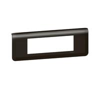 Legrand Plaque de finition Mosaic 079056L horizontale pour 6 modules Noir mat