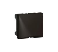 Legrand Sortie de câbles Mosaic 2 modules avec serre-câbles Ø12mm et Ø4mm Noir mat