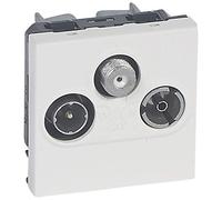 PRISE LEGRAND MOSAIC TV RADIO SATELLITE GRISE ALU REF 079296 NEUVE