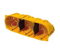Legrand 080053 Coffret Triple Encastré/Caisson Mural Creux BATIBOX HW-DOSE 3-F T = 50 MM, Orange