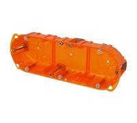 Legrand Boîte d'encastrement multimatériaux 3 postes 40 mm 6 à 8 modules Orange