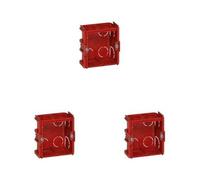 Legrand 080141 Boîte MonoPoste Batibox Maçonnerie Carrée 1 Poste Associable, 40mm Profondeur (Lot de 3)
