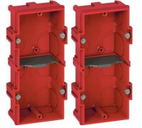 Legrand 080142 Boîte MultiPoste Batibox pour Maçonnerie 2 Postes ou 4 à 5 Modules, 40mm Profondeur (Lot de 2)