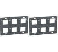 Legrand 080266 Support à vis pour Mosaic, Céliane ou Soliroc pour 2x3 Postes ou 2x6 à 8 Modules (Lot de 2)