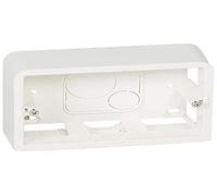 Legrand 080289 Cadre Saillie Profondeur 40mm Mosaic pour 3 Modules et Support, Lot de 2
