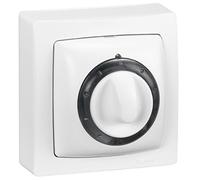 Legrand 086062 Interrupteur Temporisé sans Neutre à Voyant Appareillage Saillie Complet, Blanc