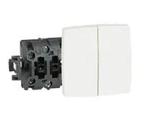 Legrand 086107 Va-et-vient + Poussoir 6A Appareillage Saillie Composable, Blanc, Lot de 10
