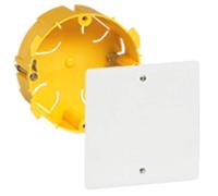Legrand Boîte de dérivation Batibox 089371 Cloisons sèches Ø85×40mm Couvercle 100×100mm Noir