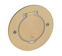 Platine prise de sol Legrand à équiper Ronde Doré Brossé