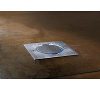 Legrand Prise de sol 089760, simple surface avec platine carrée — 2P+T 16A 250V Inox brossé