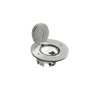 Legrand 089771 Prise de Sol Simple Catégorie6 FTP avec Platine Ronde, RJ45, Inox