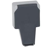 Legrand 090485 Prise de Courant Étanche avec Volet Fiche Engagée Plexo Composable, IP66, 2P+T, 16A, 250V, Gris