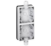 Legrand 090492 Boîtier Étanche, 2 Postes Verticaux Plexo, Composable, IP66, Gris