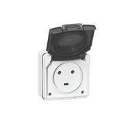 Legrand 091655 Prise Étanche Plexo Complet Saillie, 2P+T, 20A, IP55, Gris