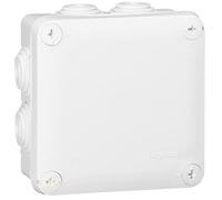 Legrand 094520 Boîte de Dérivation Carrée, Fermeture par 1/4 de Tour, 100mm x 100mm, Blanc