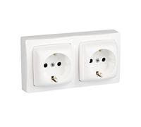 Legrand 097381 Oteo Prise double en saillie Blanc