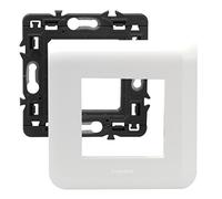 Legrand 099675 Mosaic Plaque Support pour 2 Modules Fixation à vis, Blanc
