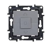 Legrand 398245 - Interrupteur pour volets roulants 6AX pour installation encastrée - Gamme Niloé Step - Couleur aluminium