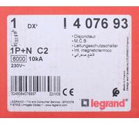 Legrand Disjoncteur unipolaire + neutre DX3 2A 1P+N Courbe C 6/10kA à vis