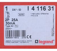 Legrand Interrupteur différentiel DX³‑ID bipolaire 25A 30mA Type AC tête de groupe Vis/auto