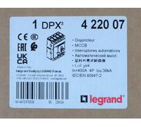 Legrand Disjoncteur magnétothermique DPX³630 – 400 A, 4P, 400V~, pouvoir de coupure 36 kA