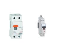 Legrand 402057E, interrupteur différentiel, 2P 40 A, sensibilité de 30 mA, classe AC, RX3 & Disjoncteur Phase + Neutre - 20A - bornes à vis - 1 module
