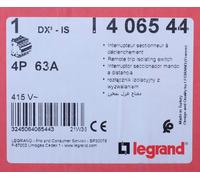 Legrand Interrupteur sectionneur DX³-IS 406544 – tétrapolaire 63 A 4 modules auxiliarisable