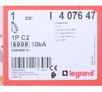 Legrand Disjoncteur Dx3 407647 Unipolaire 2 A 1P Courbe C 6/10 kA à vis