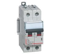 Legrand 407780 - Disjoncteur DX3 6000 - vis/vis - 2P 230/400V 6A 10kA - courbe C - protect départ