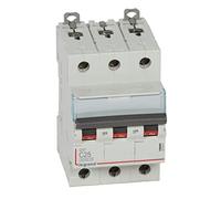 Legrand 407861E Interrupteur automatique magnétique thermique 3P, 25A, courbe C, 10 kA, 3 modules, DX3