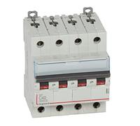 Legrand 407932E Interrupteur automatique magnétique thermique 4P, 40A, courbe C, 10 kA, 4 modules, DX3