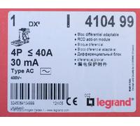 Legrand Bloc différentiel à vis Dx³ 410499 – 4 pôles 400 V 40 A Type AC 30 mA