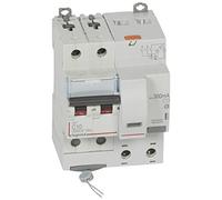Legrand 411171 Disjoncteur différentiel monobloc DX³6000 10kA arrivée haute et départ bas à vis, 2P, 230V à 400V, 10A typeAC, 300mA