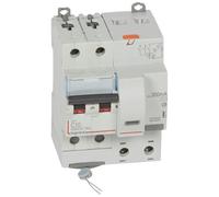 Legrand Disjoncteur différentiel monobloc DX3 6000 2P 10A type AC 300mA 10kA arrivée haute