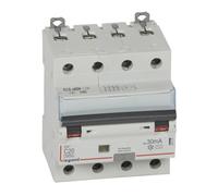 Legrand 411187 Disjoncteur différentiel monobloc DX6000 10kA arrivée haute et départ bas à vis 4P 400V 20A typeAC 30mA