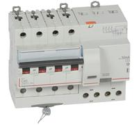 Legrand 411190 Disjoncteur différentiel monobloc DX³6000 10kA arrivée haute et départ bas à vis, 4P, 400V, 40A typeAC, 30mA