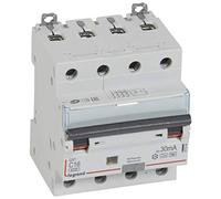 Legrand Disjoncteur différentiel Dx3 16 A Courbe C 30 mA 4 pôles Type HPI Vis / Vis G