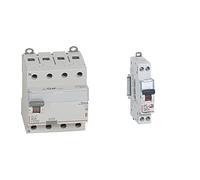 Legrand 411661 Interrupteur différentiel dx-id-vis/vis-4p-400v~-40a-Type ac-30ma-départ bas-4m, Gris, 30mA & Disjoncteur Phase + Neutre - 20A - bornes à vis - 1 module