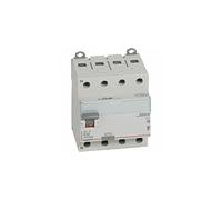 Legrand 411666 Interrupteur différentiel DX³-ID arrivée haute et départ bas à vis, 4P, 400V, 63A typeAC, 300mA, 4 modules