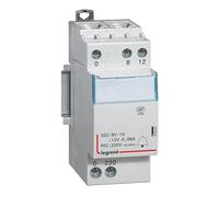 Transformateur pour sonnerie 230V vers 12V ou 8V - 8VA - 2 modules