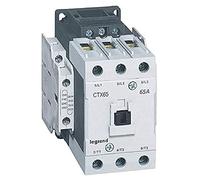 Legrand 416170 Contacteur de Puissance CTX³65 3 pôles, 65A Bornes à cage, Contacts Auxiliaires Intégrés 2 Contacts NO et 2NF, 24V~