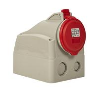 Prise Saillie 32 Ampères 3P+N+T Ip44 Rouge - 555259