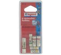 Legrand 6 cartouches fusibles pour tableau dabonné avec voyant leg92940 Incolore G