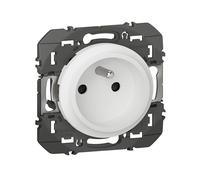 Legrand 600328 Prise de courant easyréno 2P+T faible profondeur dooxie, 16A, finition blanc